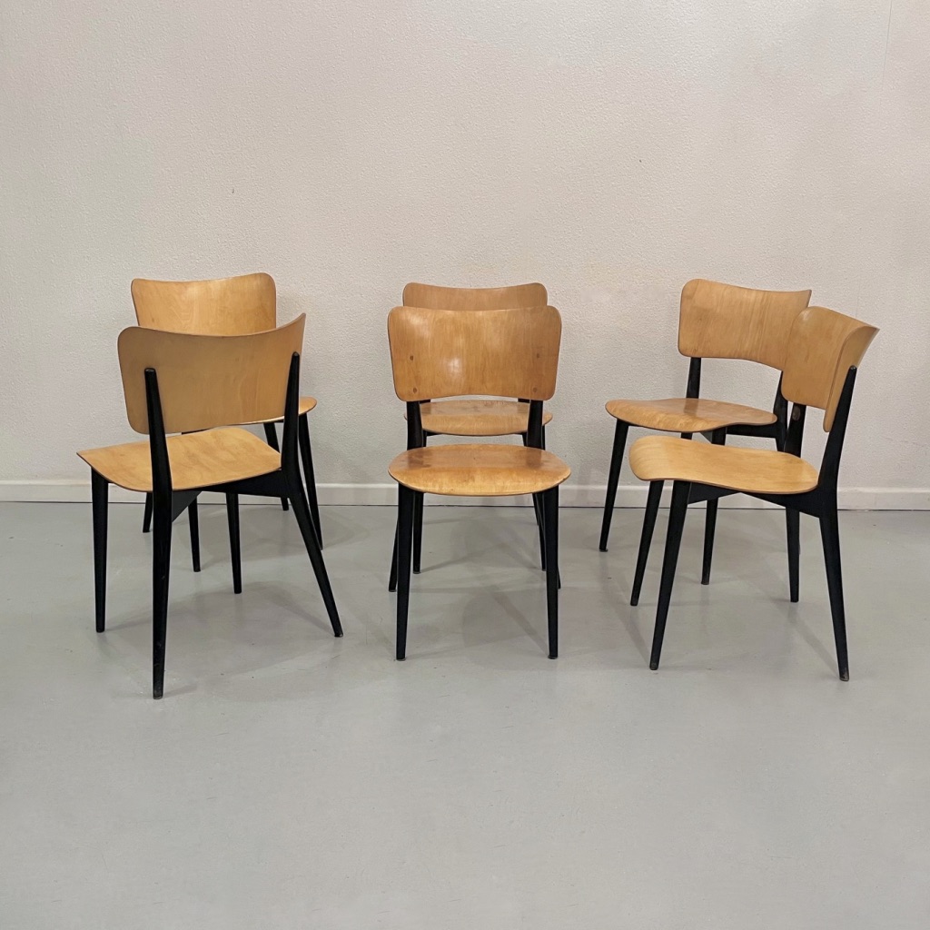 6 chaises Kreuzzargen 1950s